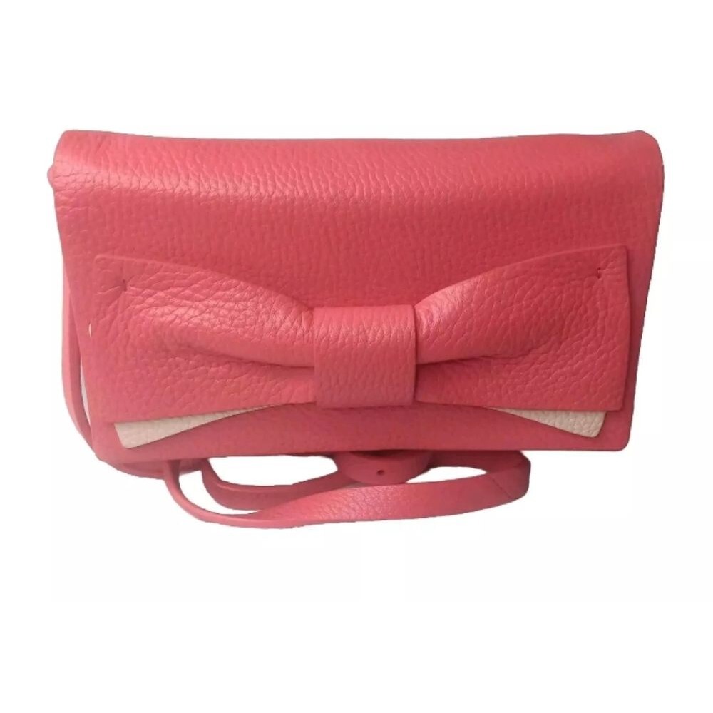 Kate Spade New York Eden Lane Jacinda Leather Crossbody Bag Red~ Pink Purse